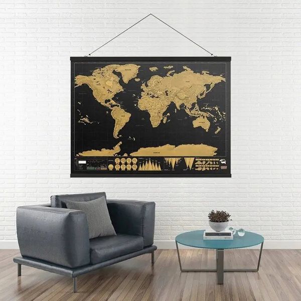 Mapa świata zdrapka dla podróżnika 82 x 59 cm zdjęcie 3