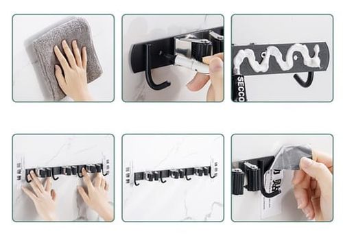 Uchwyt na narzędzia ogrodnicze metalowy do ogrodu garażu organizer na kije na Arena.pl