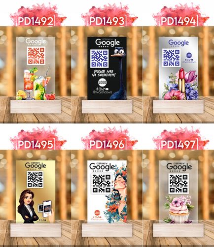 STATUETKA Z TABLICZKĄ z miejscem na kod QR I TWOJE LOGO nadruk UV na Arena.pl