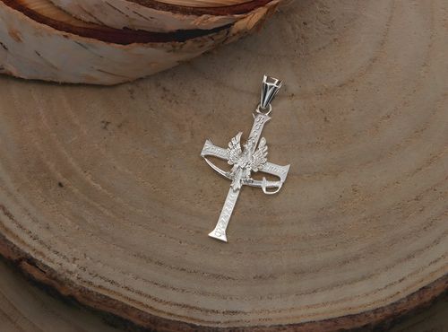 SREBRNY DUŻY KRZYŻ KRZYŻYK SREBRO PRÓBY 925 HONOR OJCZYZNA na Arena.pl