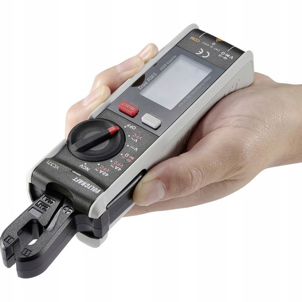 Miernik cęgowy MULTIMETR 600V CAT III True RMS LATARKA 40 A wąskie kleszcze zdjęcie 3