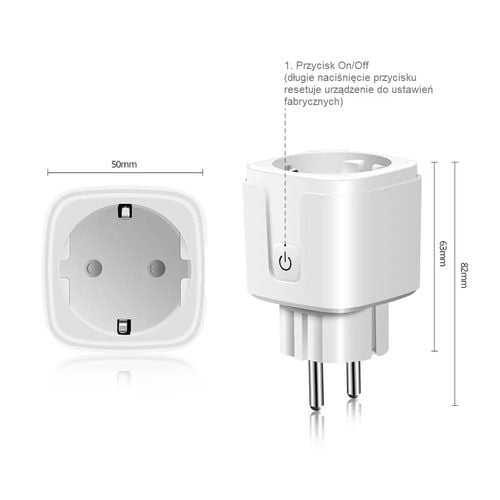 Inteligentne gniazdko Wi-Fi programator czasowy Smart Control EU16 Platinum na Arena.pl