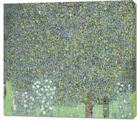 Obraz 100x90cm Rosebushes under the Trees, Klimt Vintage