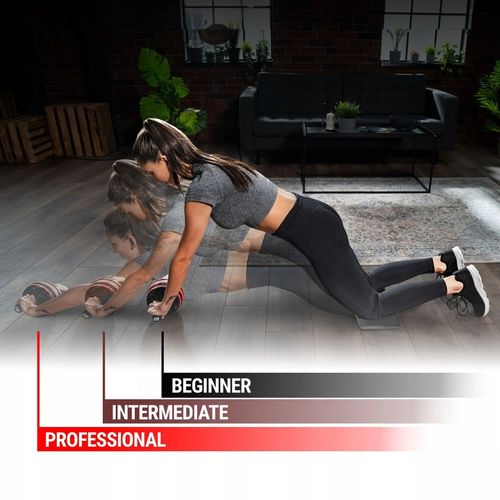 Kółko do ćwiczeń mięśni brzucha ab wheel z matą na Arena.pl