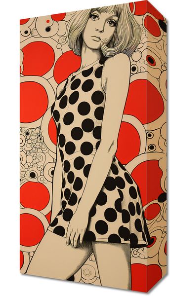 Obraz 20x40cm Czerwone Kropki zdjęcie 1