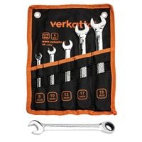 Klucze płasko-oczkowe 5 szt 8-19 mm Grzechotka