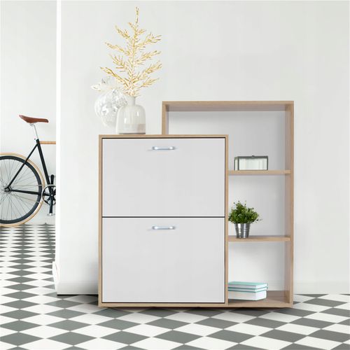 szafka na buty regał 2 komory obuwie komoda pojemna do przedpokoju na Arena.pl