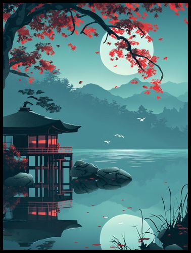 Plakat 60x80cm Japoński Pawilon na Arena.pl