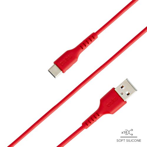 kabel przewód usb-a - usb-c 1.5m - czerwony na Arena.pl