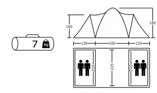 NAMIOT TURYSTYCZNY LOFOT 4 PRO ACAMPER 3500mm H2O + GRATIS na Arena.pl