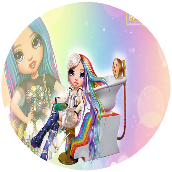 Opłatek na tort Rainbow High zdjęcie 1