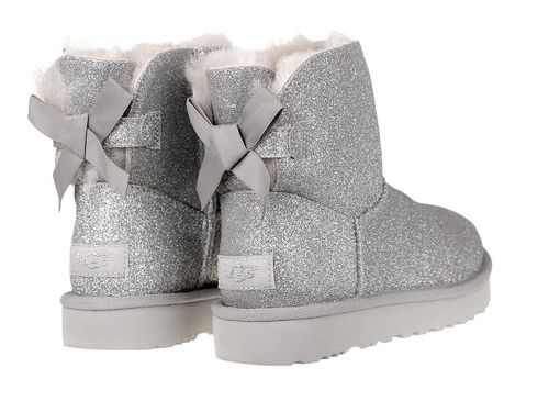 Buty UGG Mini Bailey Bow Sparkle 1100053-SLVR - 40 na Arena.pl