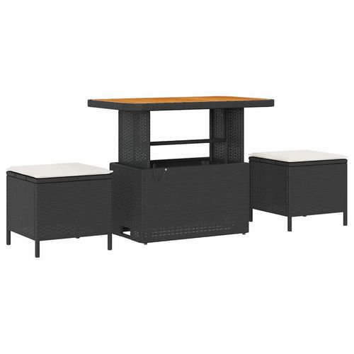 Zestaw Sof na Ogród 8 pcs Czarny i kremowy 90 x 55 x 71 cm na Arena.pl