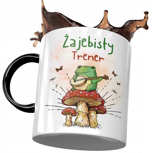 Kubek Czarny Dla Trenera Żajebisty Trener Prezent Z Nadrukiem Ze Zdjęciem na Arena.pl