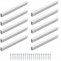 10szt Uchwyt meblowy P128 Srebrny 128mm + wkręty