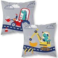 Poszewka 40X40 Dla Dzieci Dinusie Na Budowie 13B