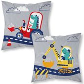 Poszewka 40X40 Dla Dzieci Dinusie Na Budowie 13B