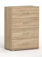Komoda POLA 4s Dab Sonoma - 4 szerokości. pojemna komoda z pełnym wysuwem.