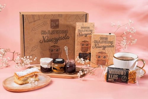 PREZENT NA DZIEŃ NAUCZYCIELA ZESTAW PREZENTOWY GOTOWY W PUDEŁKU Z NADRUKIEM na Arena.pl