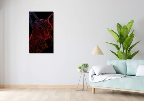 Obraz 50x90cm Cyfrowa Kocica na Arena.pl