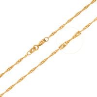 Złoty Łańcuszek 42cm Kręcony Splot Grawer