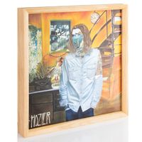 Ramka na Płyty Winylowe Stojak Sosnowy Drewniana Rama na Vinyl 31x31cm