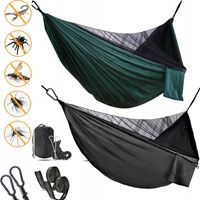 HAMAK TURYSTYCZNY OGRODOWY JEDNOOSOBOWY PODRÓŻNY KEMPINGOWY MOCNY SKŁADANY