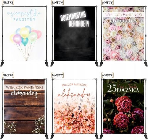 TŁO ścianka FOTO osiemnaste urodziny + RÓŻNE WZORY na Arena.pl