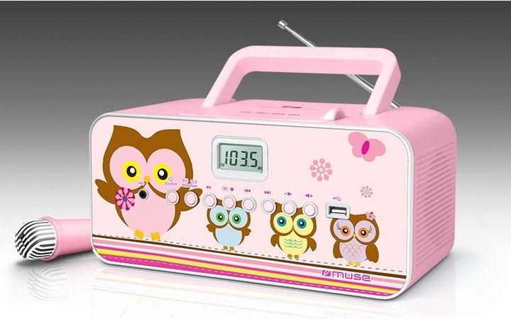 RADIOODTWARZACZ Z MIKROFONEM DLA DZIECI DZIEWCZYNKI CD USB MUSE M-29 KP zdjęcie 6