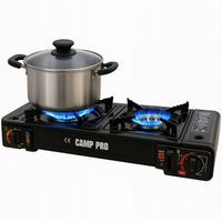 KUCHENKA DWUPALNIKOWA TURYSTYCZNA GAZOWA PODWÓJNA NA KARTUSZE GAZ + ADAPTER