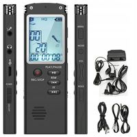 MINI DYKTAFON SZPIEGOWSKI PODSŁUCH AKTYWACJA GŁOSEM ODTWARZACZ MP3 16GB