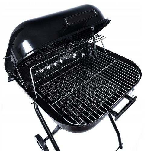 GRILL Węglowy na brykiet Ogrodowy PRZENOŚNY turystyczny WÓZEK POKRYWA na Arena.pl