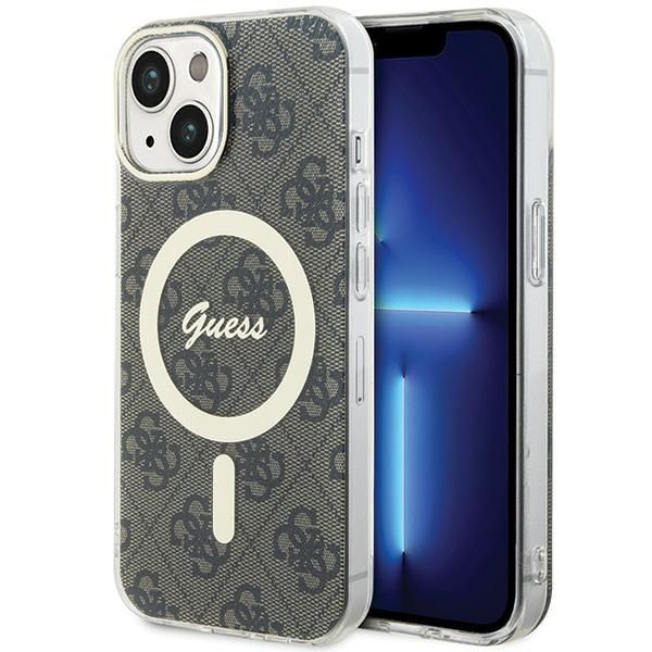 Etui Guess do iPhone 15, iPhone 14, iPhone 13, Brązowy, MagSafe zdjęcie 1