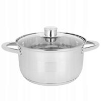 Garnek z POKRYWKĄ Stalowy GAZ INDUKCJA NIERDZEWNY Tadar Luzon 20cm 3,3 l