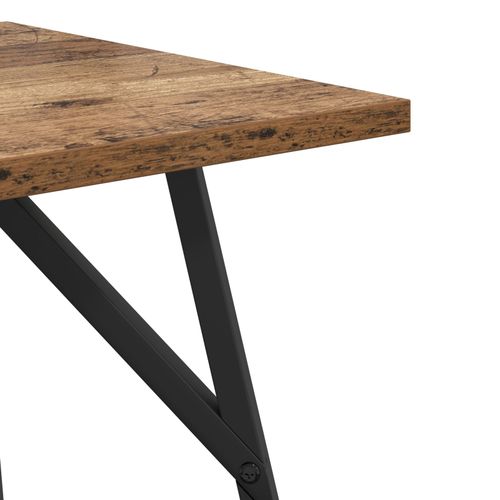 Stolik boczny 2 szt. z drewna postarzanego, drewna inżynieryjnego i metalu na Arena.pl