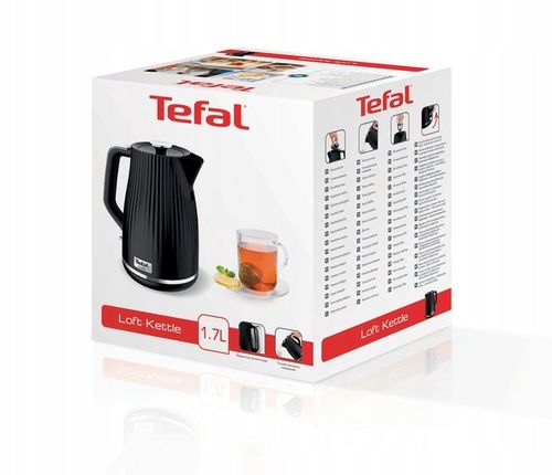 Czajnik elektryczny TEFAL Loft 2400 W czarny KO250830 na Arena.pl