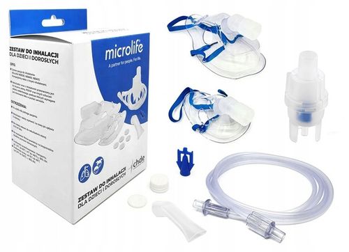 ZESTAW UNIWERSALNY DO NEBULIZACJI MICROLIFE maska dla DZIECI i DOROSŁYCH na Arena.pl