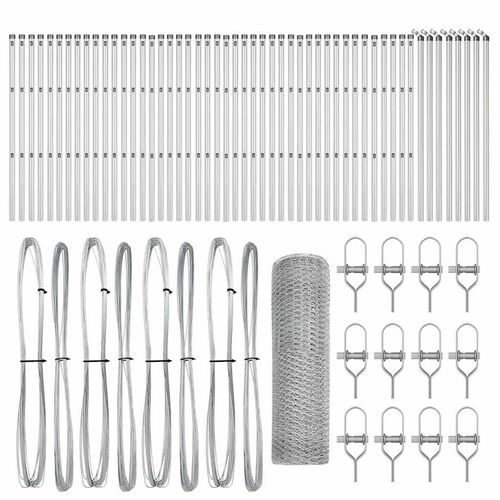 Ogrodzenie z słupkami Srebrny 0.4 x 100 m Stal pokryta PCV na Arena.pl