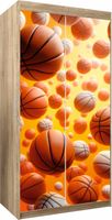Naklejka samoprzylepna okleina na szafę na wymiar tapeta PIŁKA KOSZYKÓWKA