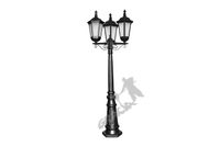 LAMPA B06 Z KLOSZEM ŻELIWNYM STYLOWYM 3-OŚW. ŻELIWNA LAMPA OGRODOWA RETRO ELEGANCKA DO OGRODU ZEWNĘTRZNA