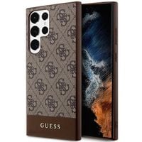 Guess GUHCS24LG4GLBR S24 Ultra S928 brązowy/brown hardcase 4G Stripe Collec