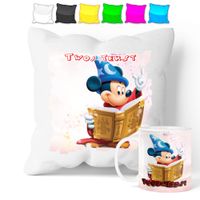 ZESTAW: KUBEK + POSZEWKA - MYSZKA MIKI MICKEY - PREZENT WIELE WZORÓW + IMIĘ