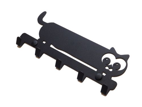 Metalowy wieszak ścienny na ręczniki ubrania klucze loft KOTEK biały na Arena.pl