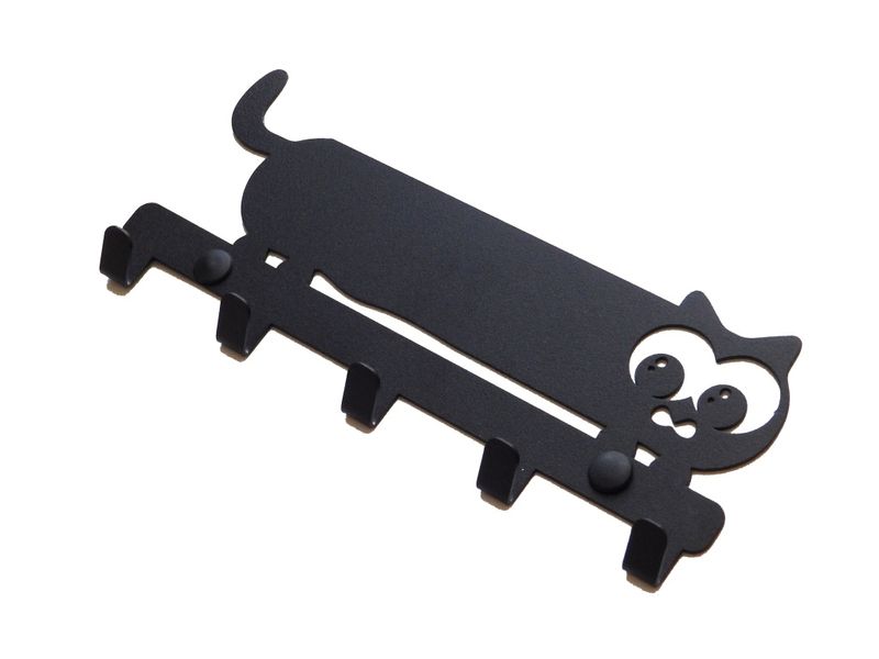 Metalowy wieszak ścienny na ręczniki ubrania klucze loft KOTEK biały zdjęcie 10