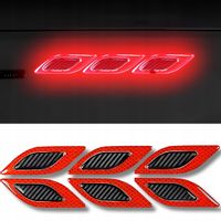 6 NAKLEJKI NALEPKI FOLIA OCHRONNA ŻYWICZNA 3D ODBLASKOWA DO SAMOCHODU