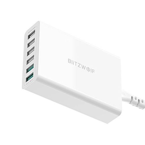 ładowarka 6x usb blitzwolf bw-s15, qc 3.0, 60w (biały) na Arena.pl