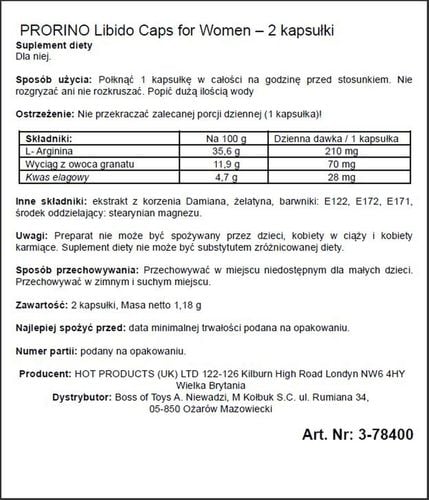 mocne sex kapsułki podniecające dla kobiet 2szt na Arena.pl