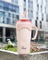 Kubek Termiczny Ze Słomką Majestic Sport Jelly 650 ml Różowy