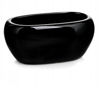Doniczka Polnix 27 cm x 17 x 13 cm średnica 17 cm ceramika czarny