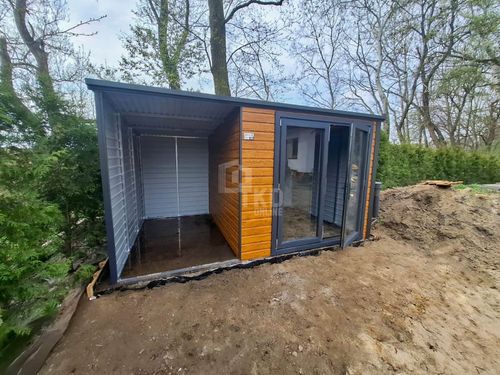 Schowek - Domek Ogrodowy 2,5x2,5m wiata 1,5m drzwi PCV dach TKD387 na Arena.pl